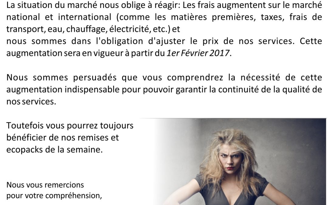 Adaptation des prix