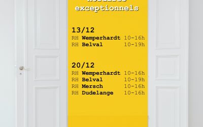 Horaires exceptionnels