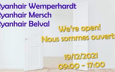 19/12: We’re open!